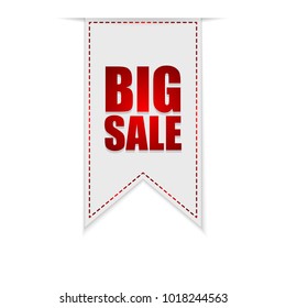Big Sale banner or ribbon. Vector illustration. Special offer banner isolated