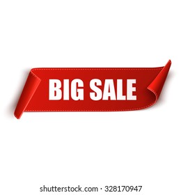 Big Sale Banner. Ribbon. Vector Illustration