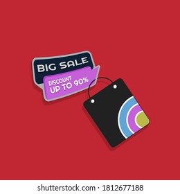BIG SALE Banner for shop, online store. Vector illustration.