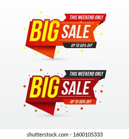 big sale banner with special offer adverstising