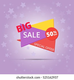 Big Sale banner. Special offer. Vector illustration.