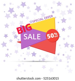 Big Sale banner. Special offer. Vector illustration.