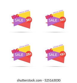 Big Sale banner. Special offer. Vector illustration.