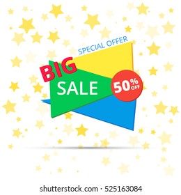 Big Sale banner. Special offer. Vector illustration.