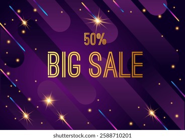 big sale banner.  star Dark blue abstract backdrop. Vector abstract background.