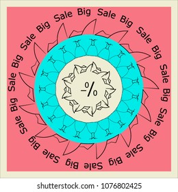 Big Sale banner template design. Vector colorful illustration. All elements are located on separate layers. All items can be easily edited. 