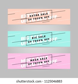 Big Sale banner template design, special offer. Vector illustration.