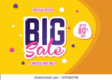 Big Sale Banner Template. Sale Banner Design. Abstract Sale Banner.