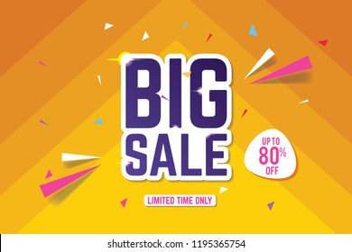 Big Sale Banner Template. Sale Banner Design. Abstract Sale Banner.