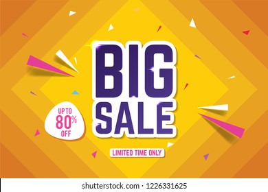 Big Sale Banner Template. Sale Banner Design. Abstract Sale Banner.