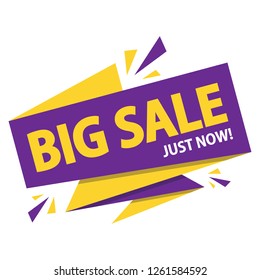 Big Sale banner template design, poster, banner. Vector illustration. Store label. Communication poster