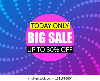 Big sale banner template design. Abstract vector background