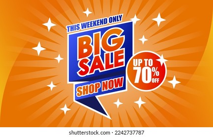 Big Sale banner template design, Big sale special offer. vector illustration