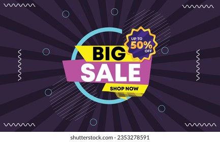 big sale banner template design vector image speciall offer super sale banner. poster big sale special offer discounts Vector illustration