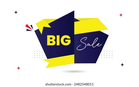 Big sale banner template design with white background perfect for eye catching promotional materials