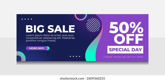 Big sale banner template design