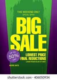 Big sale banner template design