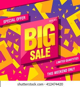 big sale banner template design