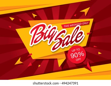 Big sale banner template design