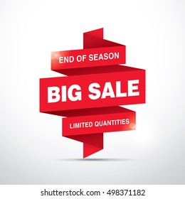 Big sale banner template design. Vector icon