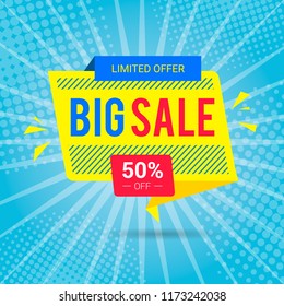 Big Sale banner template design.Vector illustration.