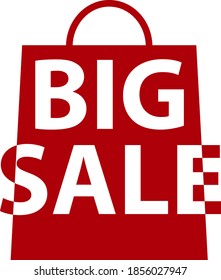 Big sale.Ad banner template.Flat vector illustration.