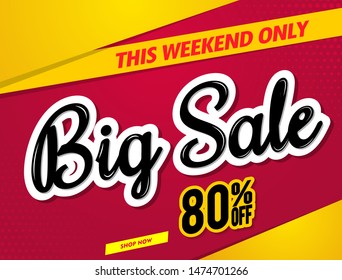 big sale banner template.Vector background.Super sale poster
