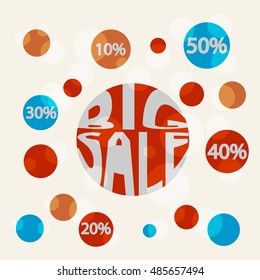 Big sale banner. Sale text design. Vector Illustration.