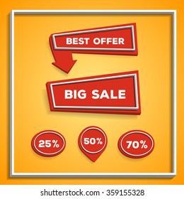 Big sale banner. Vector