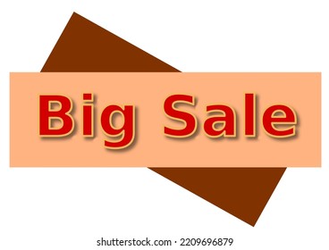 Big Sale Banner Vector Brown Background Red Book