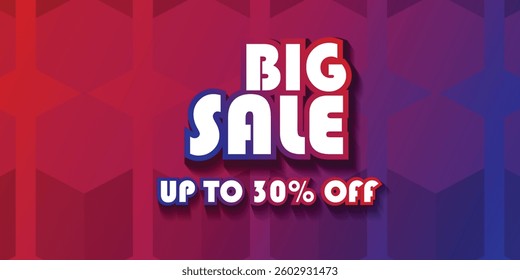 Big sale banner vector for business design, can be used in online selling market flyer, advertising, discount announcement, easily editable flyer, vector art illustration