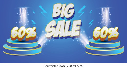 Big sale banner vector for business design, can be used in online selling market flyer, advertising, discount announcement, easily editable flyer, vector art illustration