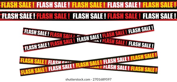 Vector de Anuncio de venta grande y cinta de precaución