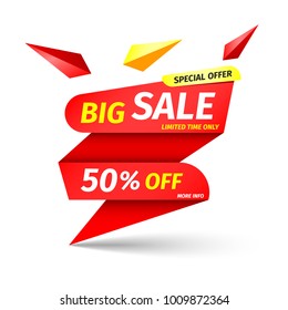 Big sale banner. Vector illustration.