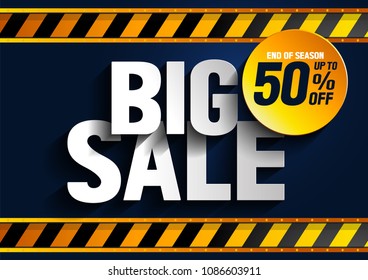 Big Sale Banner vector illustration.