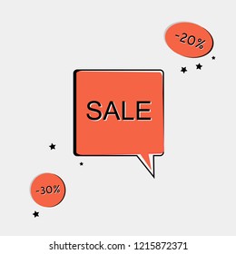 Big sale banner. Vector illustration.