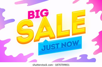 Big sale banner. Vector illustration abstract deal  modern banner with coloful splash for special offers, sales, discounts, deal