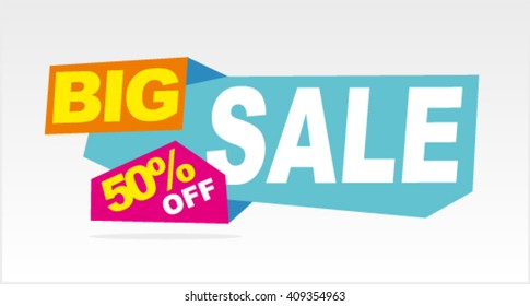 Big sale banner. Vector illustration