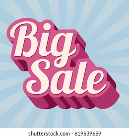 Big sale banner. vector illustration.