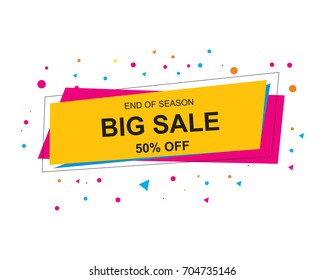 Big sale banner. Vector illustration.
