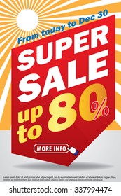 Big sale banner, vector template.