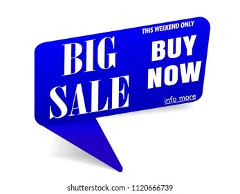 big sale banner,blue label