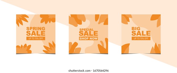 Big sale banners for promotion of social media. design vector