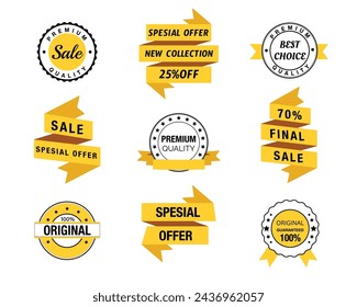 Big Sale Banners Set Special Offer Template Tags Collection Isolated On White Background