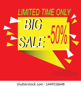 Big sale banners. Vector illustration. The writing on the banner can be changed