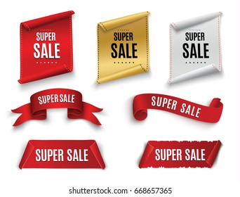 Big Sale Banner.Super Sale Banner Ribbon. Vector Illustration