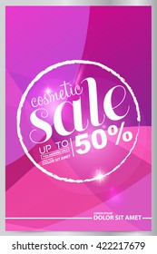 Big sale, beauty cosmetics sale vector