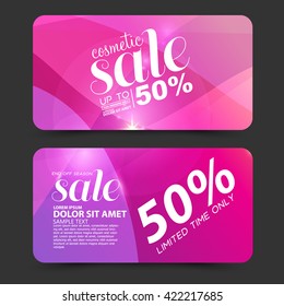 Big sale, beauty cosmetics sale vector