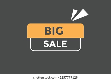 Big sale button web banner templates. Vector Illustration
