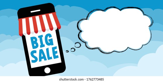 Big sale, buy now, online shopping concept. e discount. Special offer template. Best price deal. Marketing, Market ideas. Super store, mobile app concept. Shop internet page. With awning, canopy tools